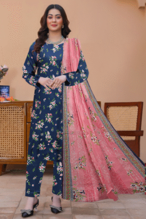 Bin Saeed Printed 3PC Lawn Collection 2025 | Voile Dupatta Set