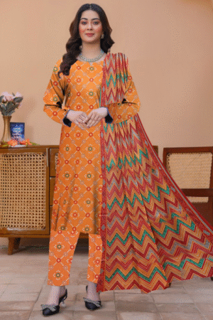 Bin Saeed Printed 3PC Lawn Collection 2025 | Voile Dupatta Set