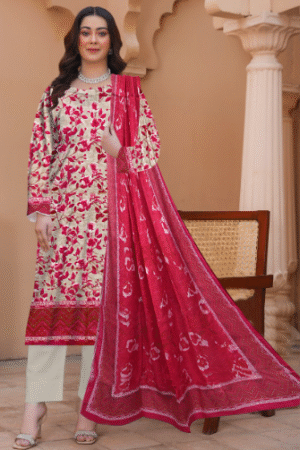 Bin Saeed Printed 3PC Lawn Collection 2025 | Voile Dupatta Set