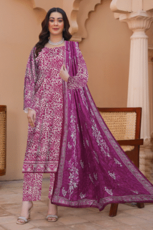 Bin Saeed Printed 3PC Lawn Collection 2025 | Voile Dupatta Set