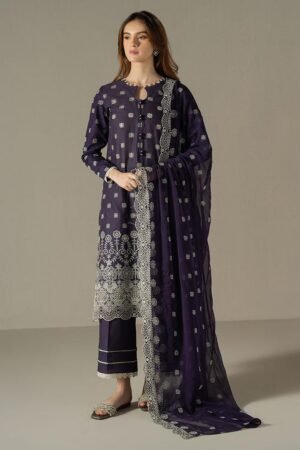 Cross Stitch Summer Lawn 3PC | Chikan Embroidered Suit with Chiffon Dupatta 2025