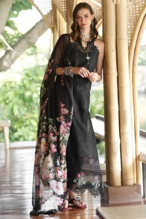 Noor by Sadia 3PC | 2K25 Lawn Suit with Printed Diamond Dupatta