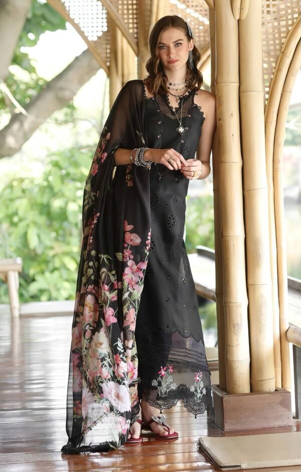 Noor by Sadia 3PC | 2K25 Lawn Suit with Printed Diamond Dupatta