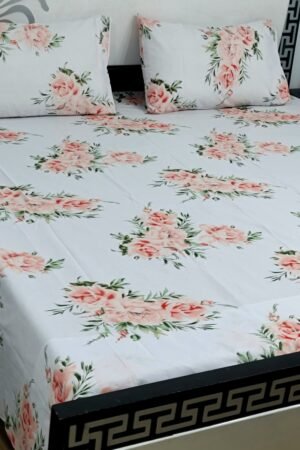 Export Quality Cotton Bedsheet Set | King Size 3PC | Pure Cotton