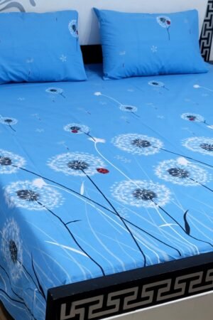 Export Quality Cotton Bedsheet Set | King Size 3PC | Pure Cotton