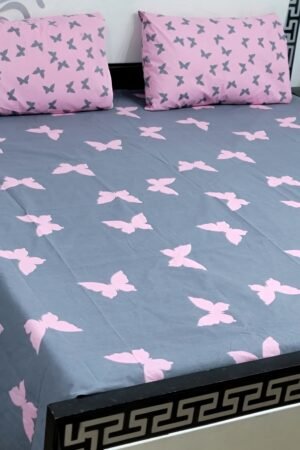 Export Quality Cotton Bedsheet Set | King Size 3PC | Pure Cotton