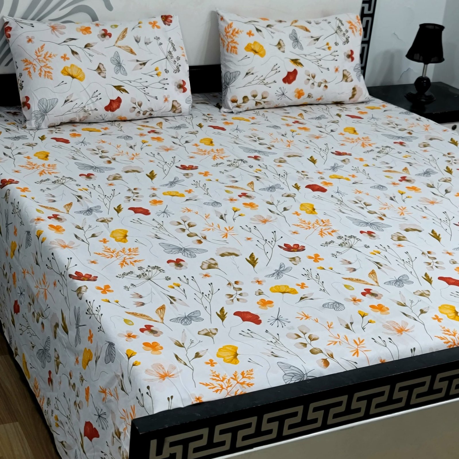 Export Quality Cotton Bedsheet Set | King Size 3PC | Pure Cotton