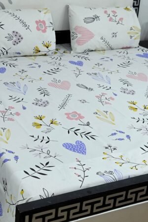 Export Quality Cotton Bedsheet Set | King Size 3PC | Pure Cotton