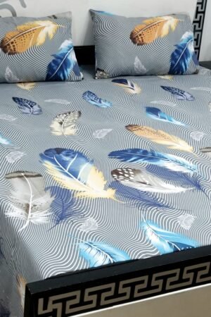 Export Quality Cotton Bedsheet Set | King Size 3PC | Pure Cotton