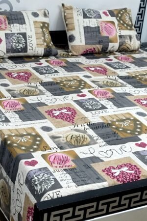 Export Quality Cotton Bedsheet Set | King Size 3PC | Pure Cotton