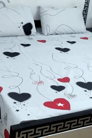 Export Quality Cotton Bedsheet Set | King Size 3PC | Pure Cotton