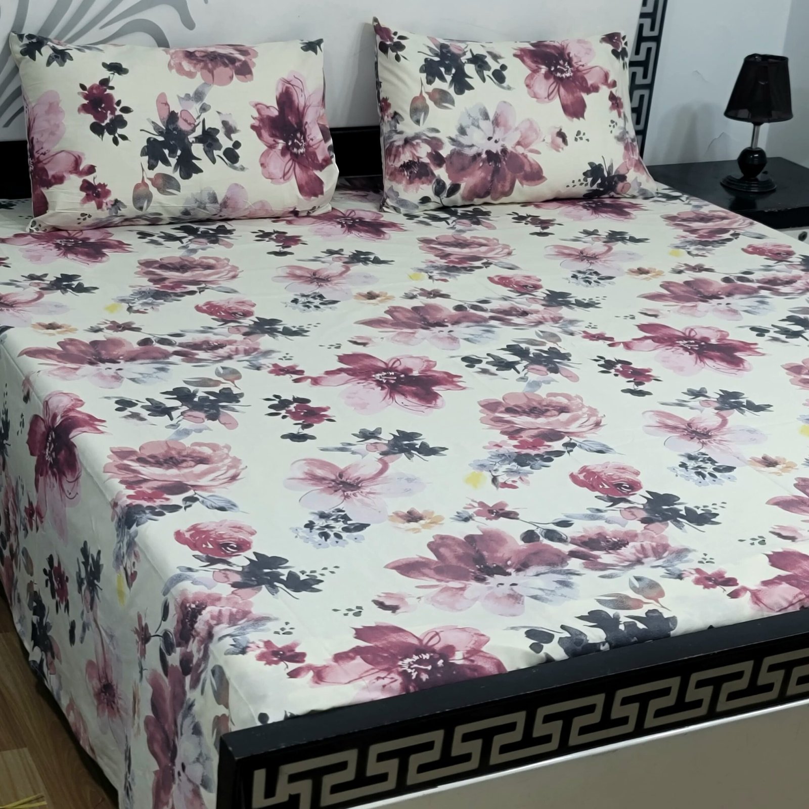 Export Quality Cotton Bedsheet Set | King Size 3PC | Pure Cotton