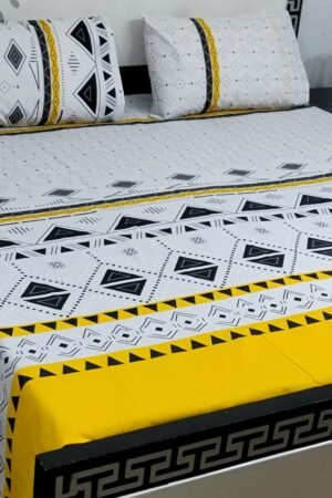 Export Quality Cotton Bedsheet Set | King Size 3PC | Pure Cotton