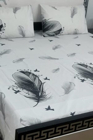 Export Quality Cotton Bedsheet Set | King Size 3PC | Pure Cotton