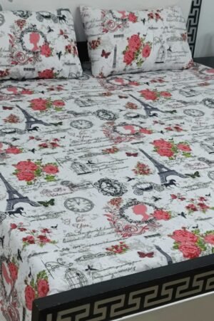 Export Quality Cotton Bedsheet Set | King Size 3PC | Pure Cotton