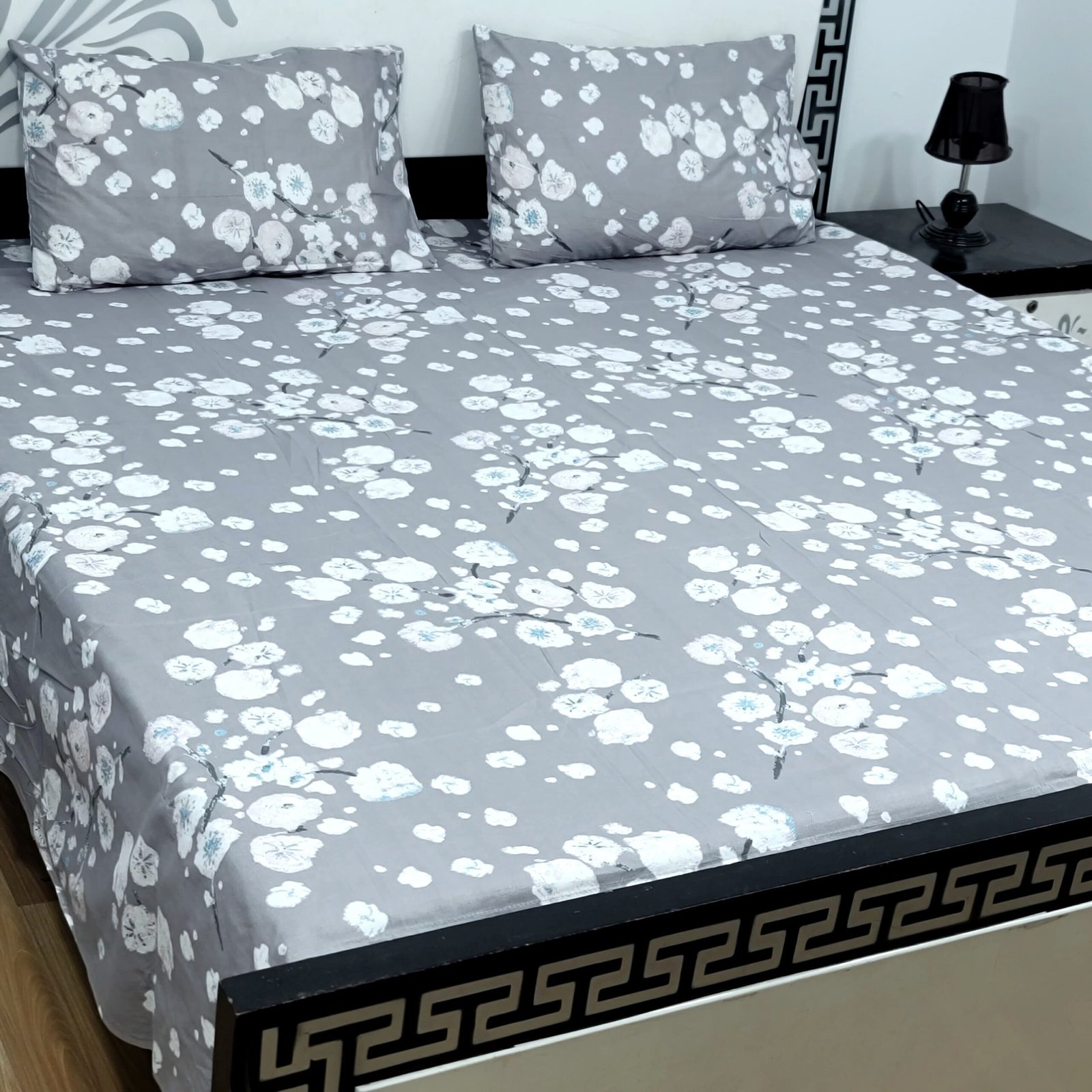 Export Quality Cotton Bedsheet Set | King Size 3PC | Pure Cotton