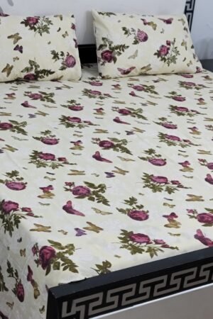 Export Quality Cotton Bedsheet Set | King Size 3PC | Pure Cotton