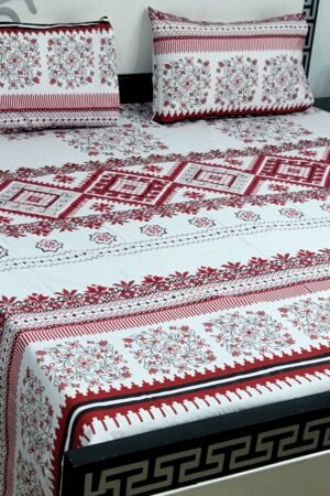 Export Quality Cotton Bedsheet Set | King Size 3PC | Pure Cotton