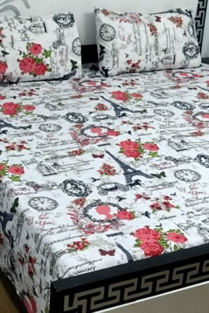 Export Quality Cotton Bedsheet Set | King Size 3PC | Pure Cotton