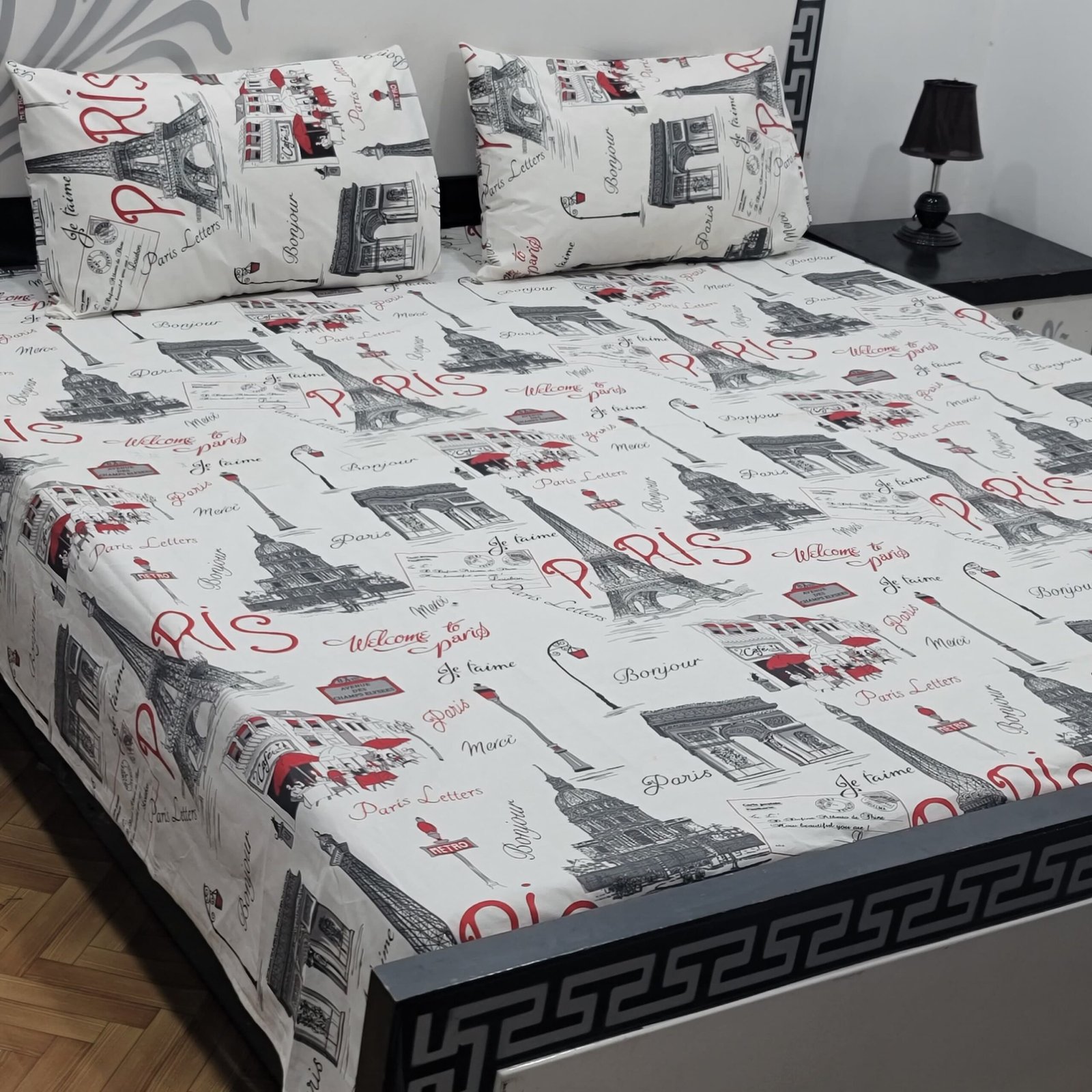 Export Quality Cotton Bedsheet Set | King Size 3PC | Pure Cotton