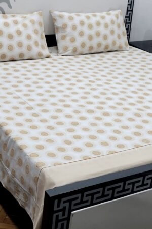 Export Quality Cotton Bedsheet Set | King Size 3PC | Pure Cotton