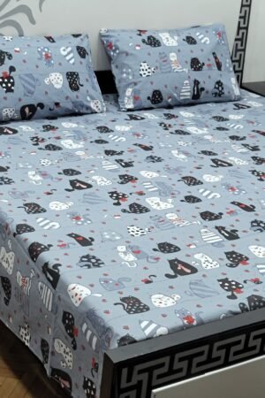 Export Quality Cotton Bedsheet Set | King Size 3PC | Pure Cotton