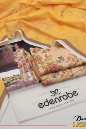 Edenrobe Bana Dora 3PC Lawn Set | 90/70 Digital Print | 2025