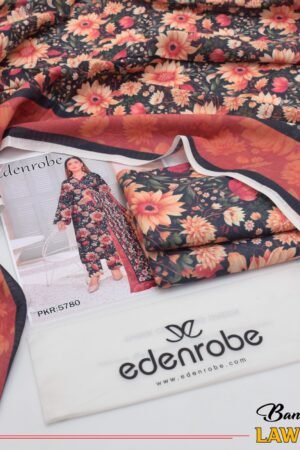 Edenrobe Bana Dora 3PC Lawn Set | 90/70 Digital Print | 2025