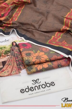 Edenrobe Bana Dora 3PC Lawn Set | 90/70 Digital Print | 2025