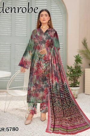 Edenrobe Bana Dora 3PC Lawn Set | 90/70 Digital Print | 2025
