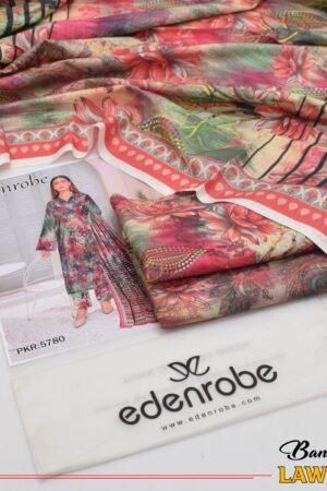 Edenrobe Bana Dora 3PC Lawn Set | 90/70 Digital Print | 2025