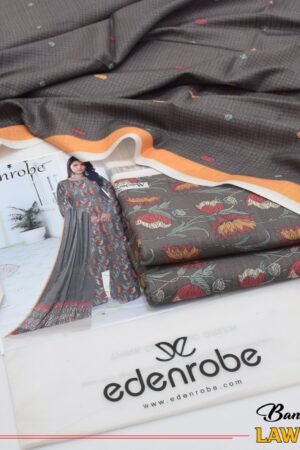 Edenrobe Bana Dora 3PC Lawn Set | 90/70 Digital Print | 2025