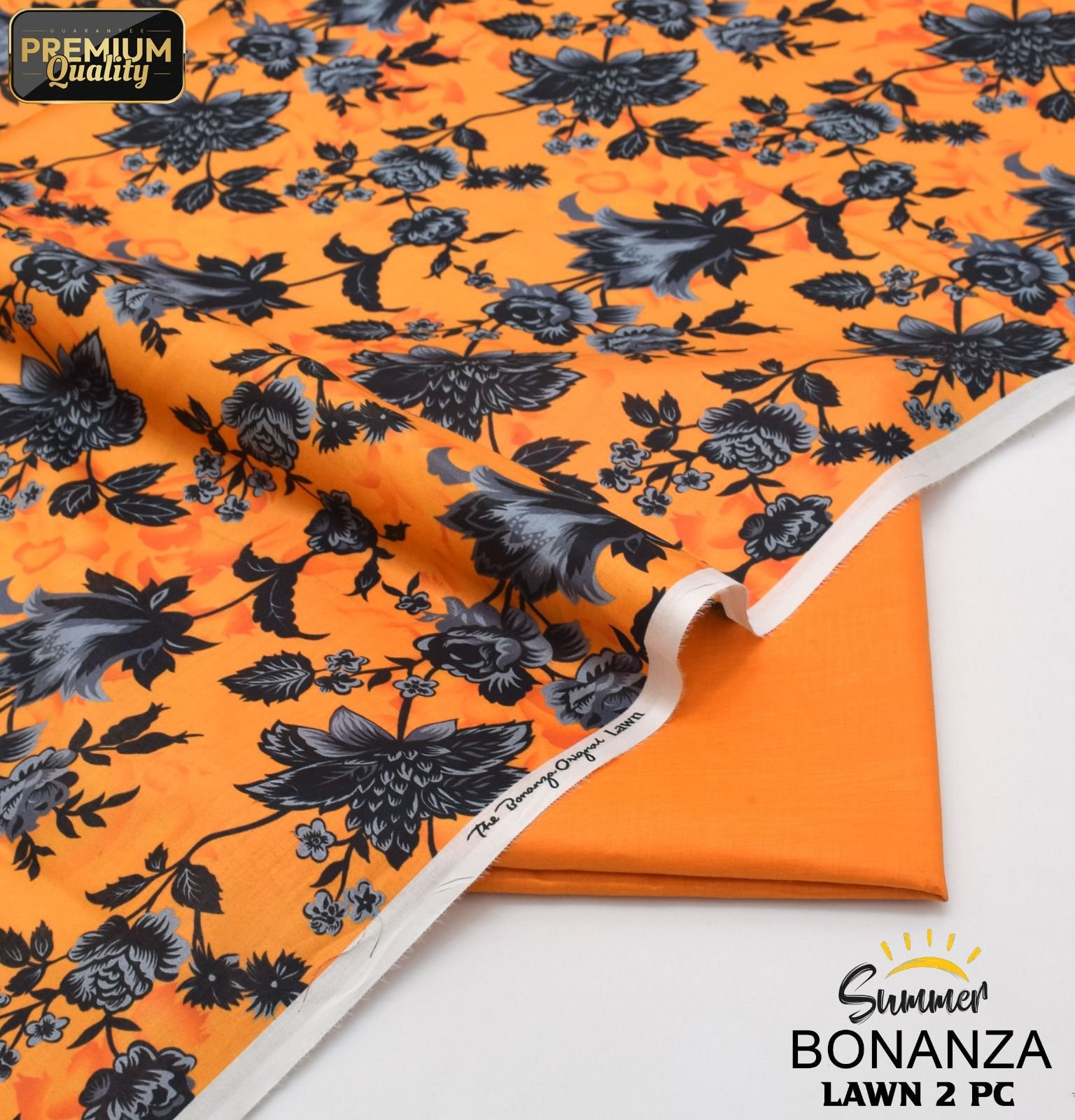 Bonanza 2PC Lawn Suit 2025 | Digital Print Shirt & Dyed Trouser