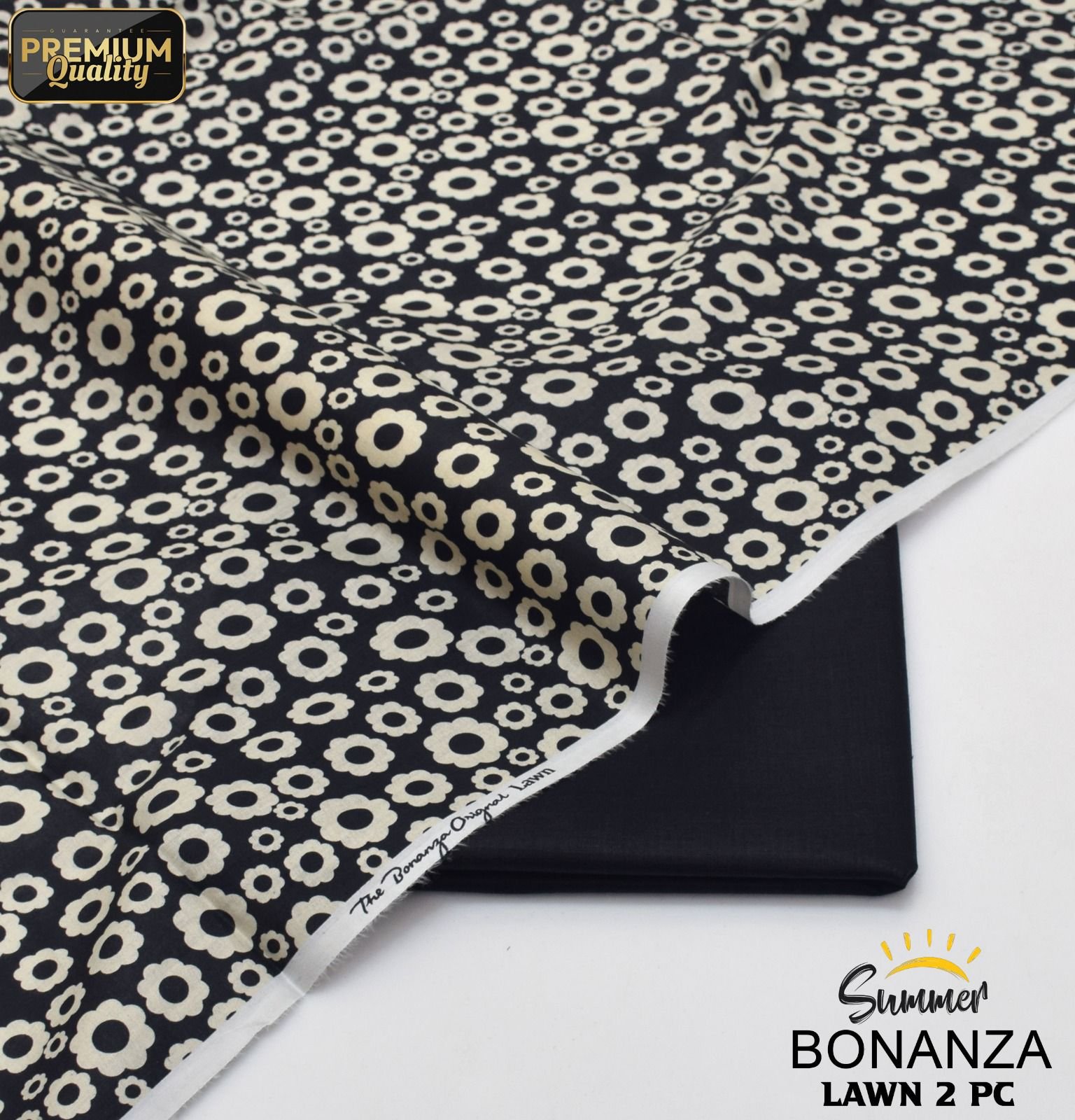 Bonanza 2PC Lawn Suit 2025 | Digital Print Shirt & Dyed Trouser