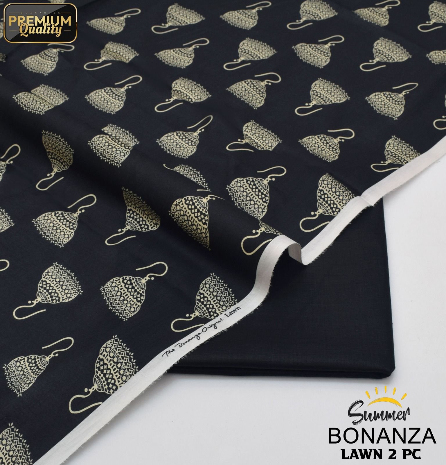 Bonanza 2PC Lawn Suit 2025 | Digital Print Shirt & Dyed Trouser