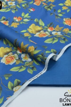 Bonanza 2PC Lawn Suit 2025 | Digital Print Shirt & Dyed Trouser