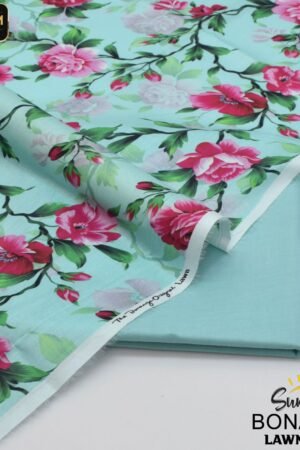 Bonanza 2PC Lawn Suit 2025 | Digital Print Shirt & Dyed Trouser