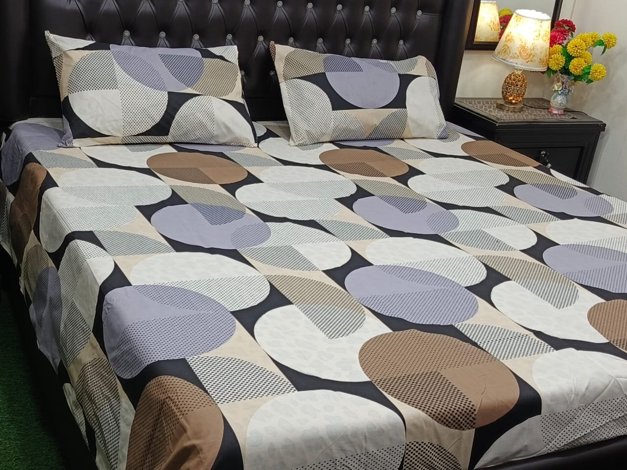 3PC Export Cotton Bedsheet Set | King Size Soft Fabric 2025