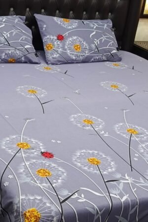 3PC Export Cotton Bedsheet Set | King Size Soft Fabric 2025