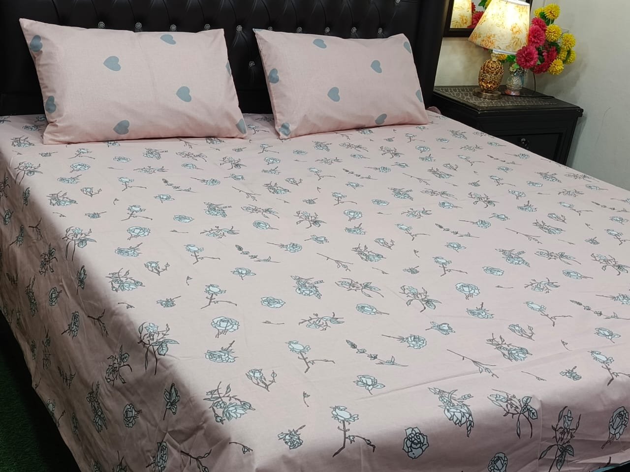 3PC Export Cotton Bedsheet Set | King Size Soft Fabric 2025