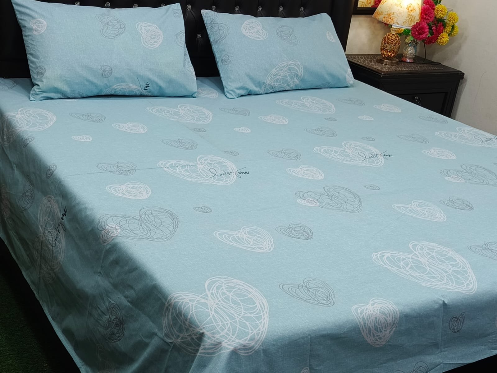 3PC Export Cotton Bedsheet Set | King Size Soft Fabric 2025