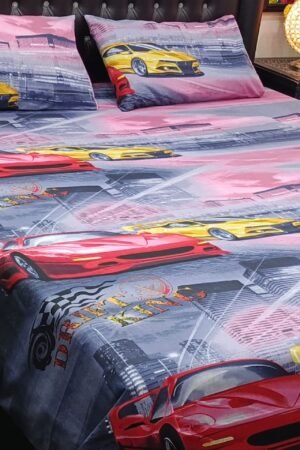 3PC Export Cotton Bedsheet Set | King Size Soft Fabric 2025