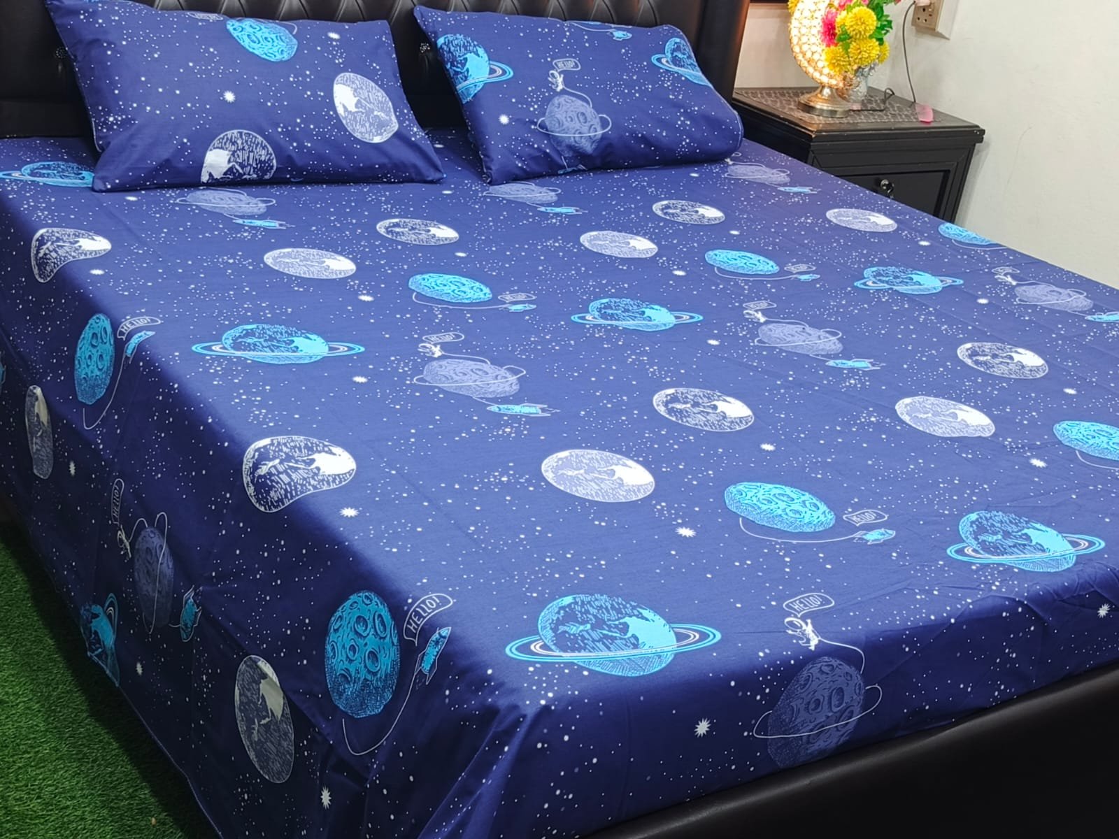 3PC Export Cotton Bedsheet Set | King Size Soft Fabric 2025