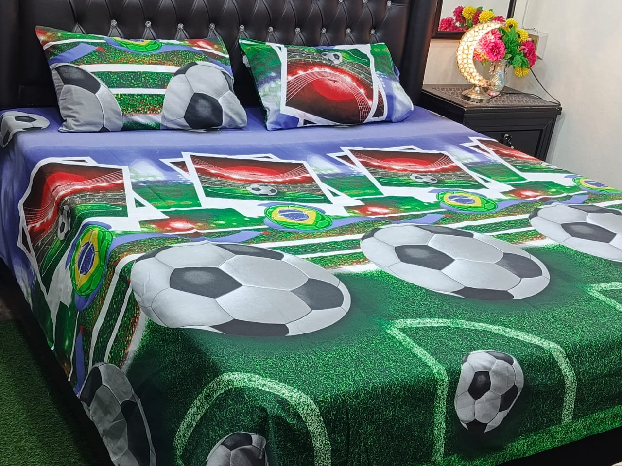 3PC Export Cotton Bedsheet Set | King Size Soft Fabric 2025