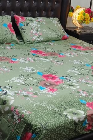 3PC Export Cotton Bedsheet Set | King Size Soft Fabric 2025