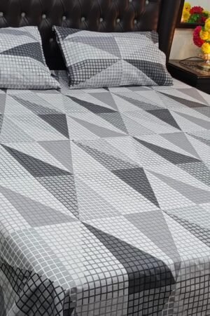 3PC Export Cotton Bedsheet Set | King Size Soft Fabric 2025