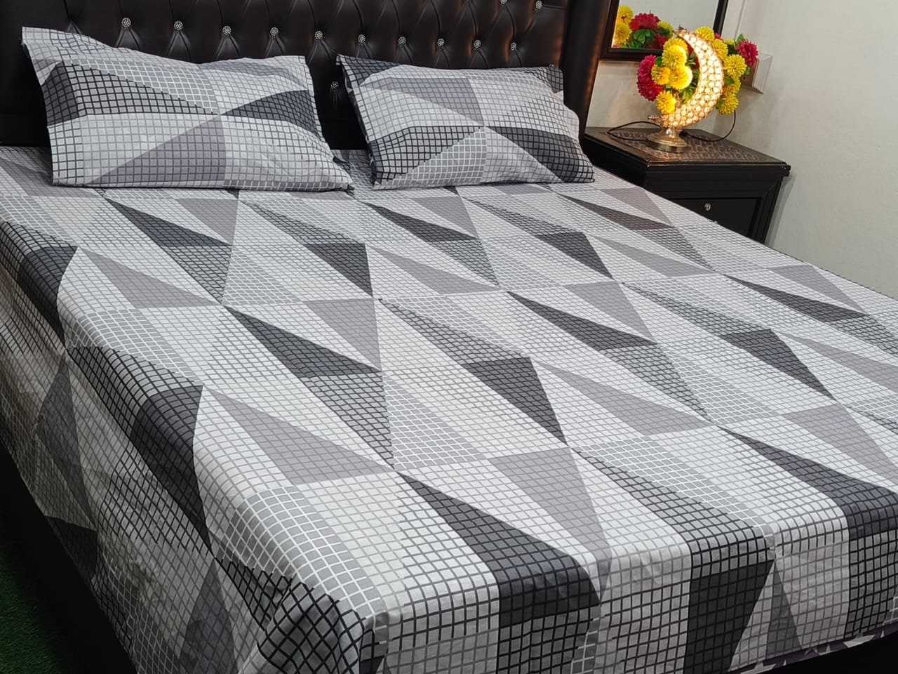 3PC Export Cotton Bedsheet Set | King Size Soft Fabric 2025