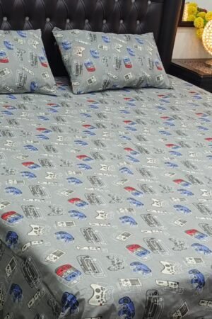 3PC Export Cotton Bedsheet Set | King Size Soft Fabric 2025