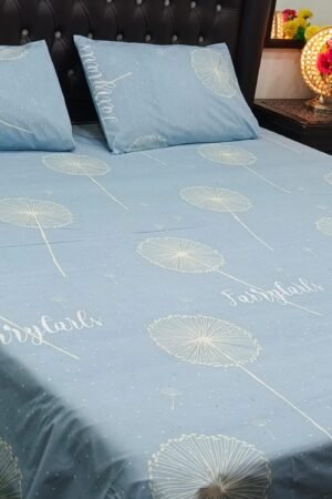 3PC Export Cotton Bedsheet Set | King Size Soft Fabric 2025