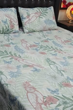 3PC Export Cotton Bedsheet Set | King Size Soft Fabric 2025